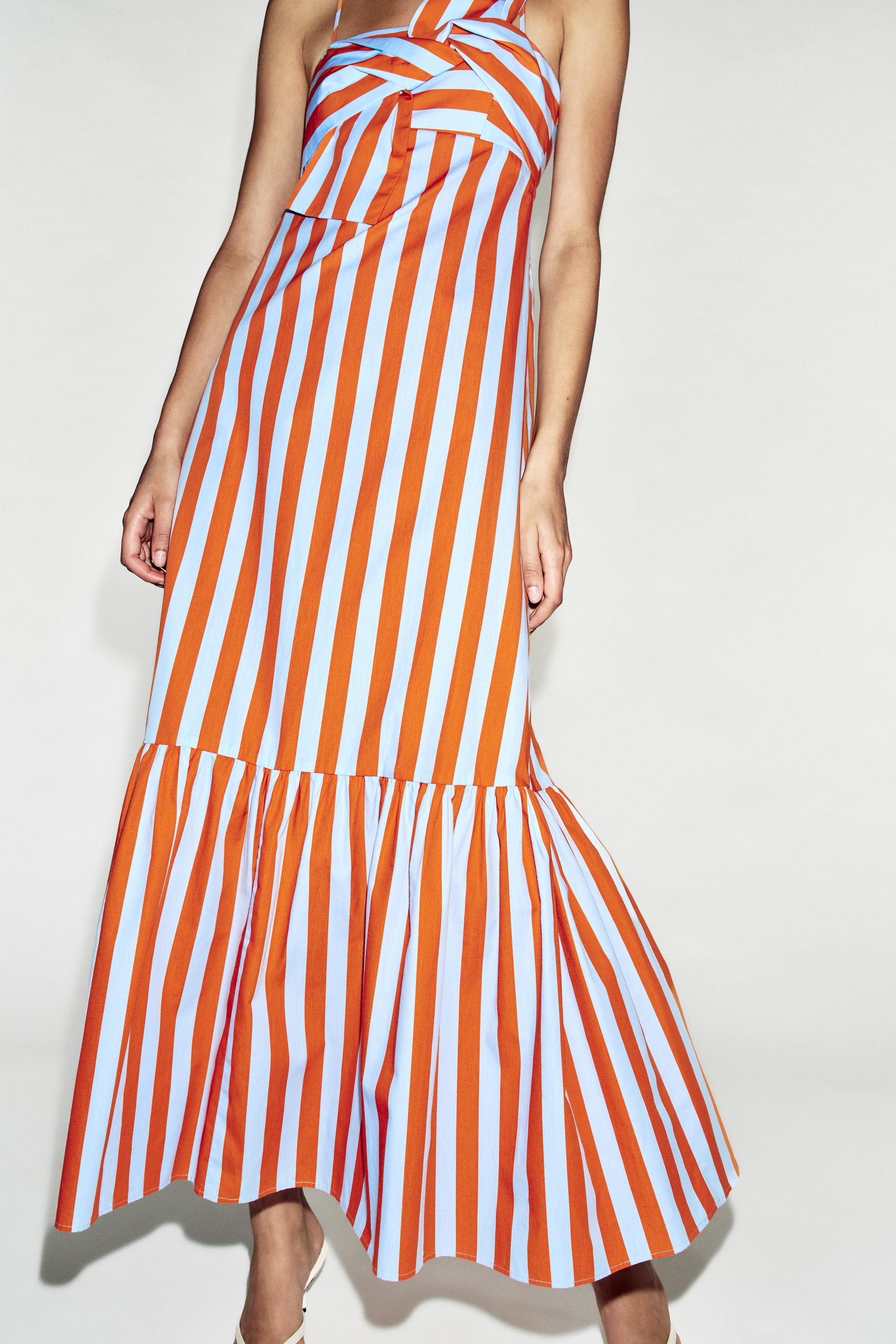 ROBE À RAYURES AVEC NŒUD